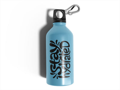 Avery HP750 Black Water Bottle DIY Stickers