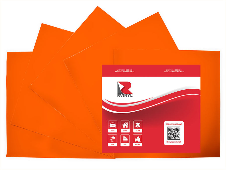 Avery HP750 Orange Pantone 21 C Craft Vinyl Sheet Pack