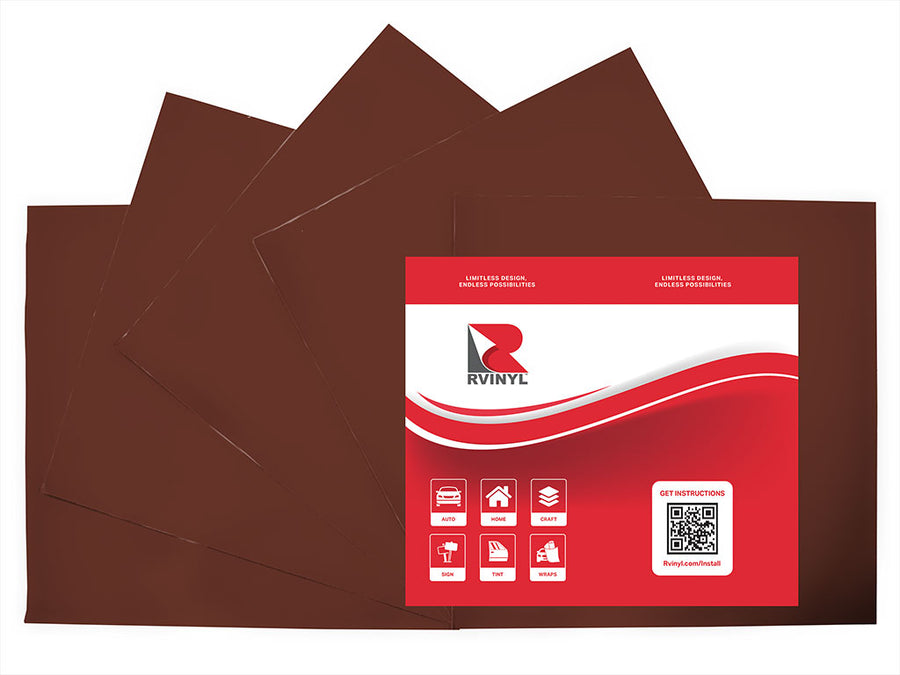 Avery PR800 Bruin Brown Translucent Craft Vinyl Sheet Pack