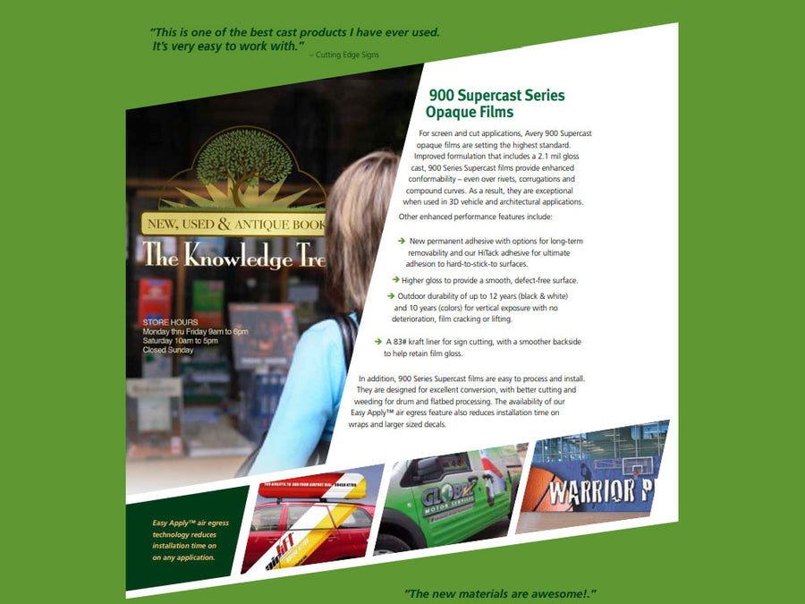 Avery SC 950 Opaque Signage Vinyl Film