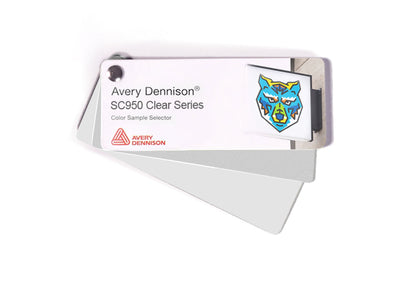 Avery Dennison SC950 Clear Vinyl Film Sample Swatches