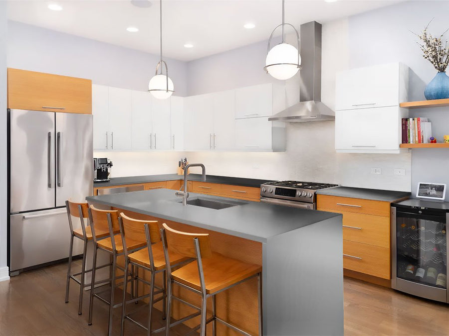 Avery Dennison SF 100 Black Chrome Custom Kitchen Counter Wraps