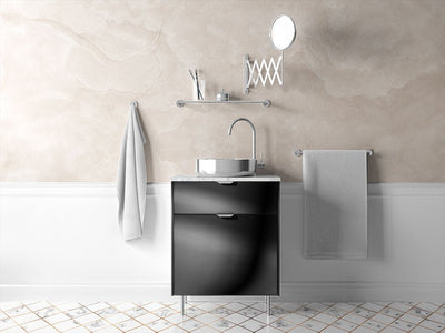 Avery Dennison™ SF 100 Black Chrome Bathroom Cabinet Wraps