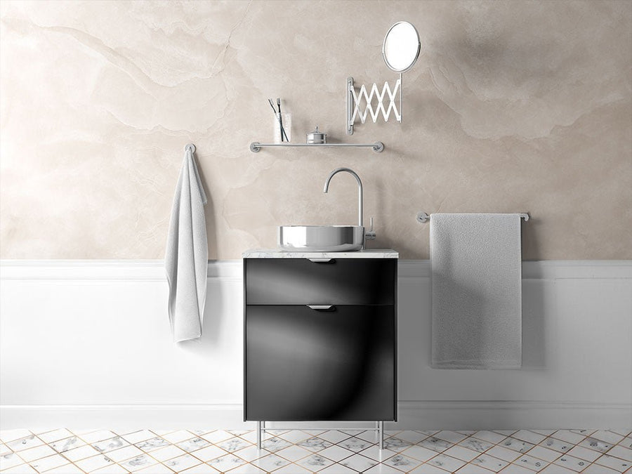 Avery Dennison™ SF 100 Black Chrome Bathroom Cabinet Wraps