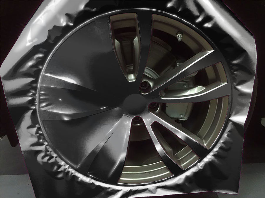 Avery Dennison™ SF 100 Black Chrome Wrapped Rim Example