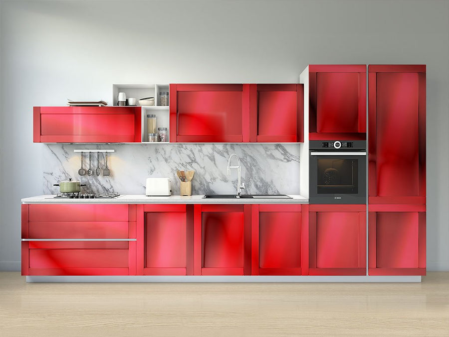 Avery Dennison™ SF 100 Red Chrome Kitchen Cabinet Wraps