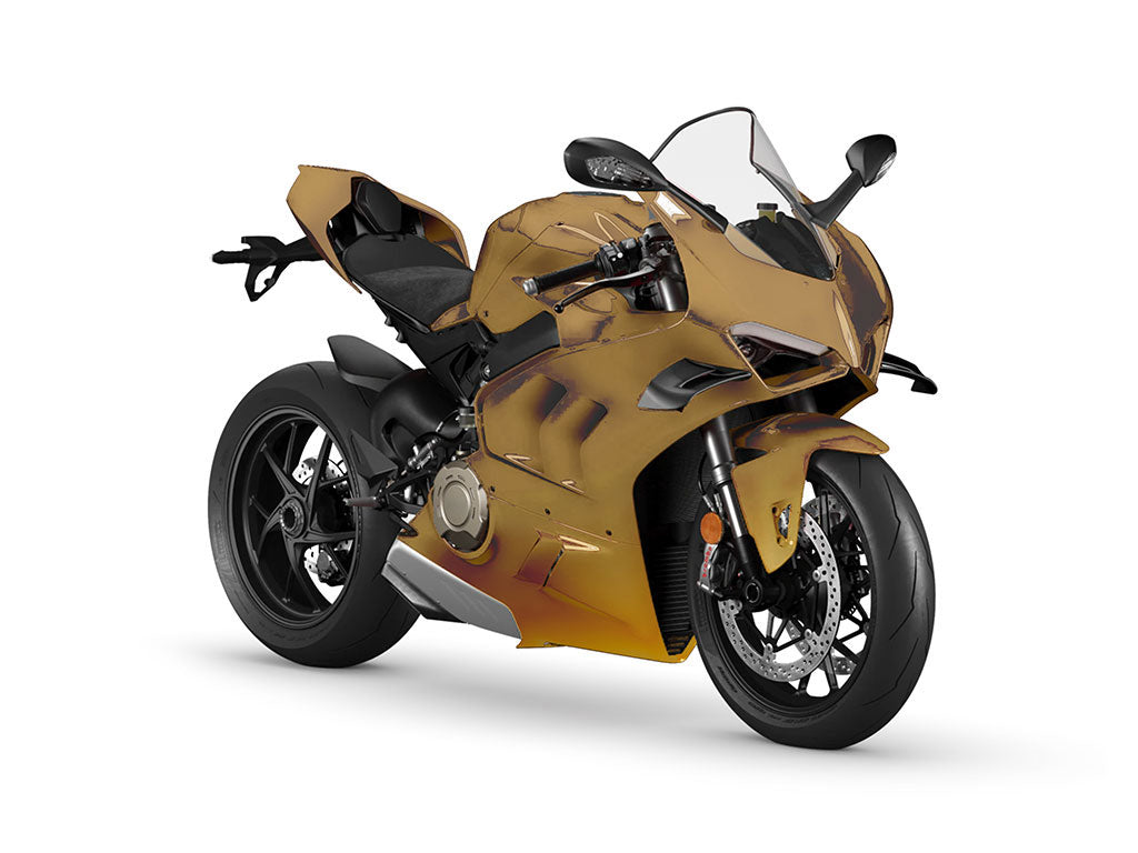 Avery Dennison™ SF 100 Gold Chrome Motorcycle Wraps | Bike Wraps