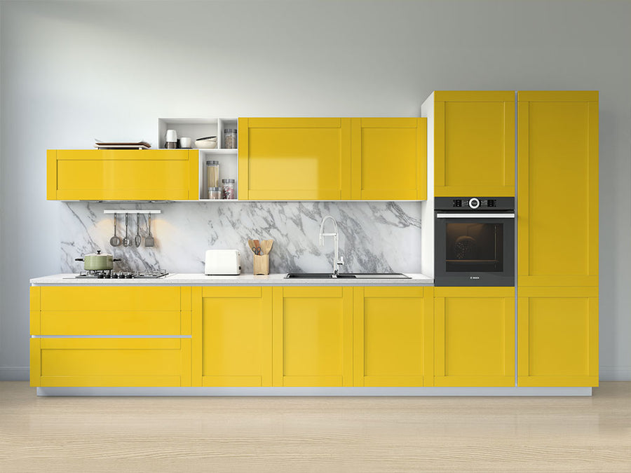 Avery Dennison™ SW900 Gloss Yellow Kitchen Cabinet Wraps
