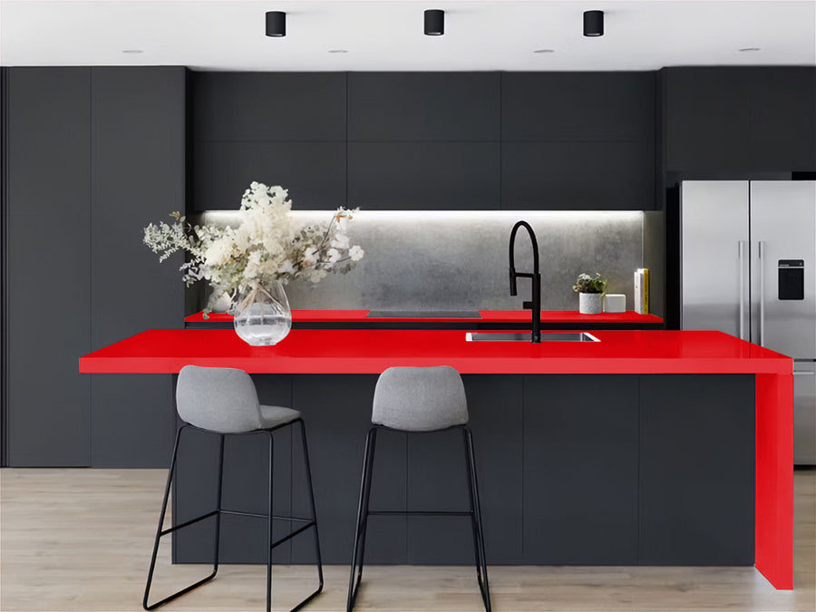 Avery Dennison™ SW900 Gloss Red Kitchen Countertop Wraps