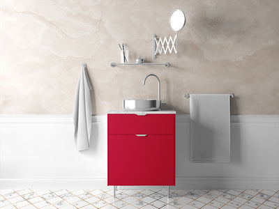 Avery Dennison™ SW900 Gloss Soft Red Bathroom Cabinet Wraps