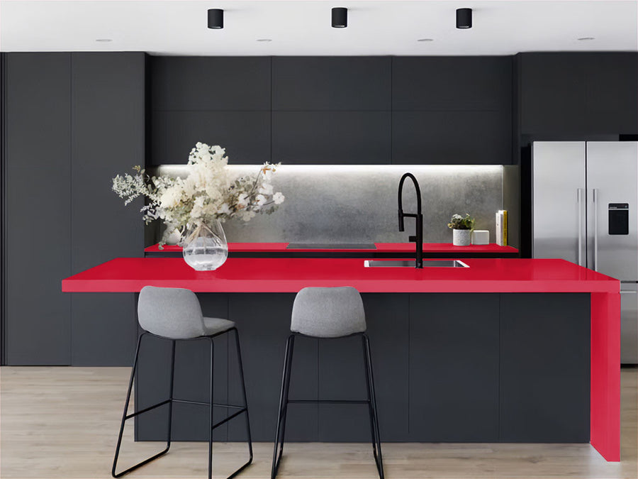 Avery Dennison™ SW900 Gloss Soft Red Kitchen Countertop Wraps