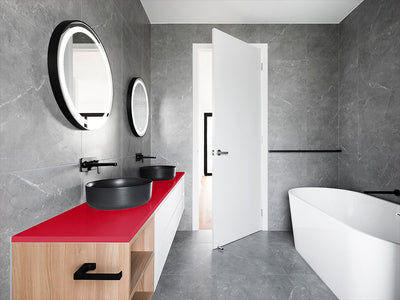 Avery Dennison™ SW900 Gloss Carmine Red Bathroom Countertop Wraps