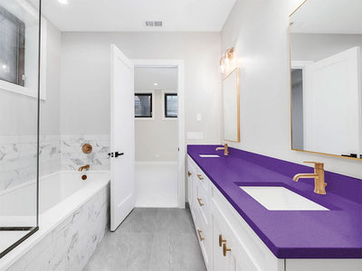 Avery Dennison SW900 Matte Metallic Purple DIY Built-In Bathroom Countertop Wraps