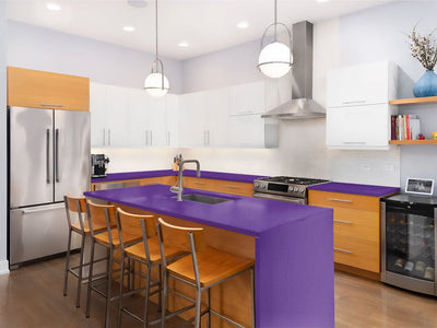 Avery Dennison SW900 Satin Purple Metallic Custom Kitchen Counter Wraps