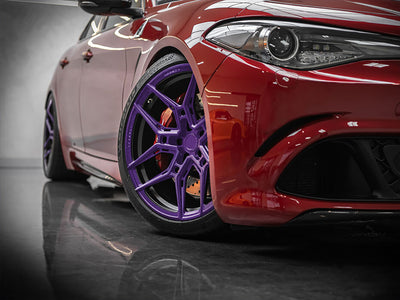 Avery Dennison™ SW900 Satin Purple Metallic Wrapped Rim Example