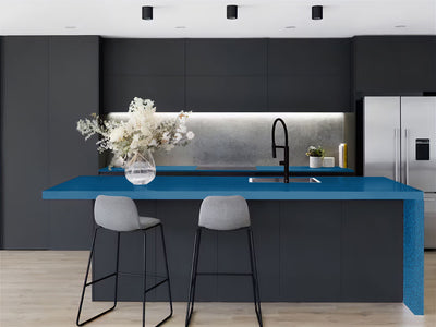 Avery Dennison™ SW900 Matte Metallic Blue Kitchen Countertop Wraps
