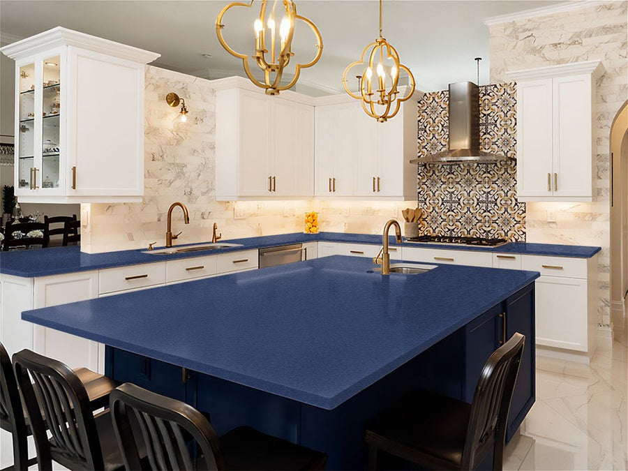 Avery Dennison SW900 Matte Metallic Night Blue DIY Kitchen Counter Wraps