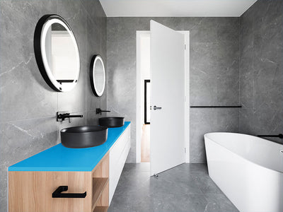 Avery Dennison™ SW900 Gloss Light Blue Bathroom Countertop Wraps