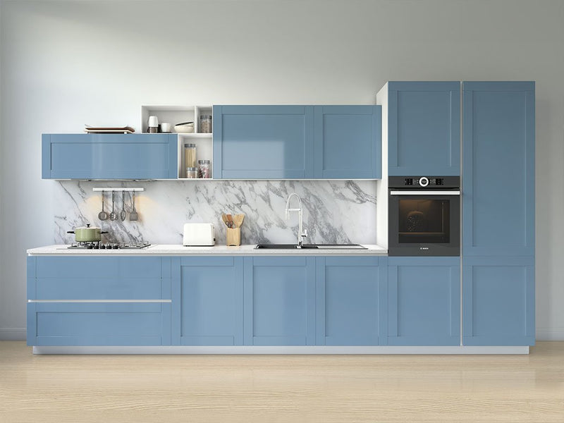 Avery Dennison™ SW900 Matte Metallic Frosty Blue Kitchen Cabinet Wraps