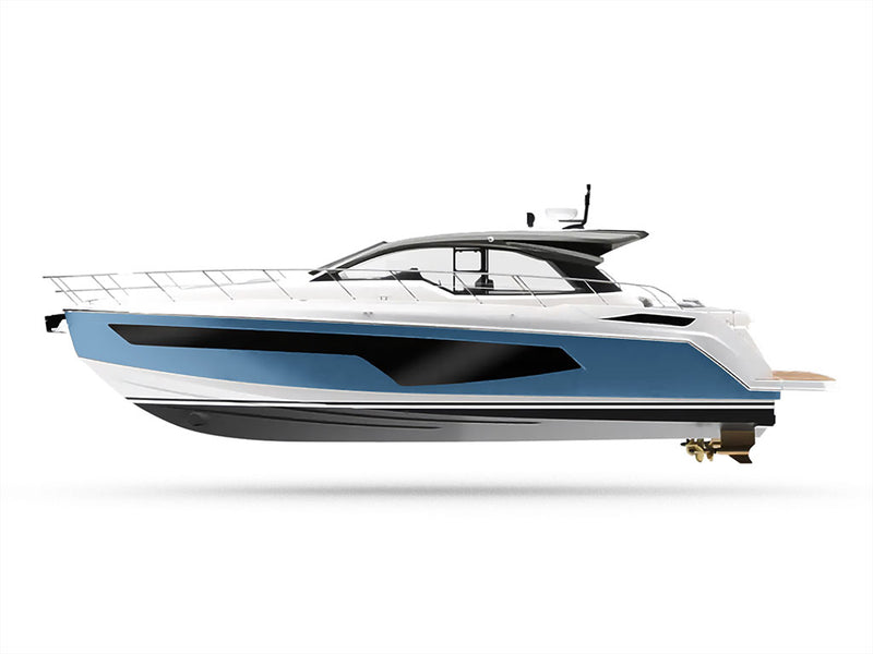 Avery Dennison SW900 Matte Metallic Frosty Blue Customized Yacht Boat Wrap