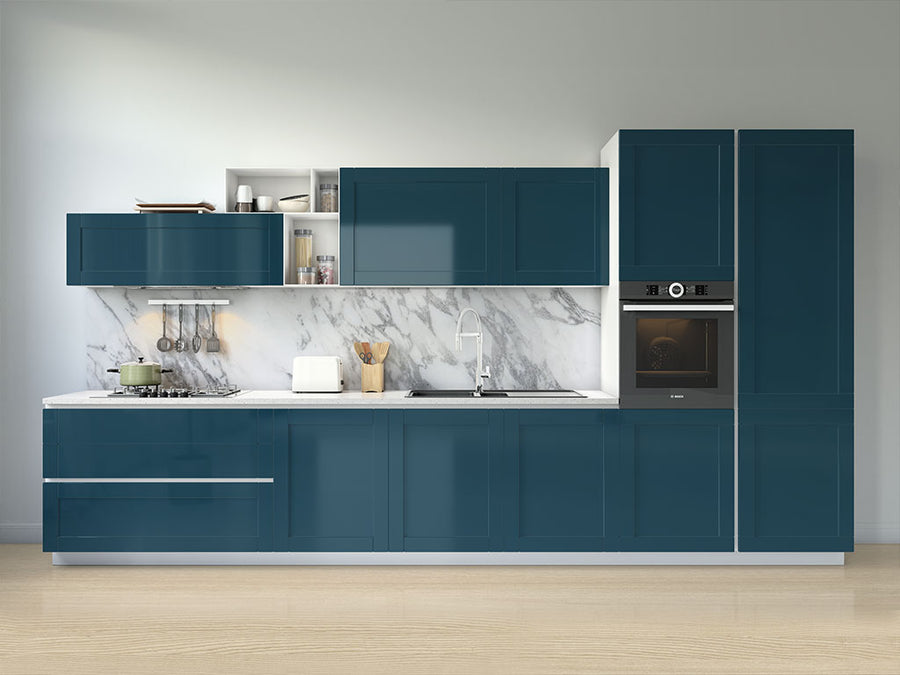 Avery Dennison™ SW900 Gloss Metallic Dark Blue Kitchen Cabinet Wraps
