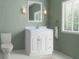 Avery Dennison SW900 Gloss Cloudy Blue Custom Bathroom Counter Wraps