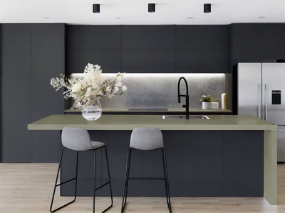 Avery Dennison™ SW900 Matte Khaki Green Kitchen Countertop Wraps