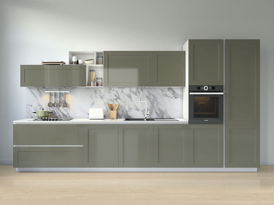 Avery Dennison™ SW900 Satin Khaki Green Kitchen Cabinet Wraps