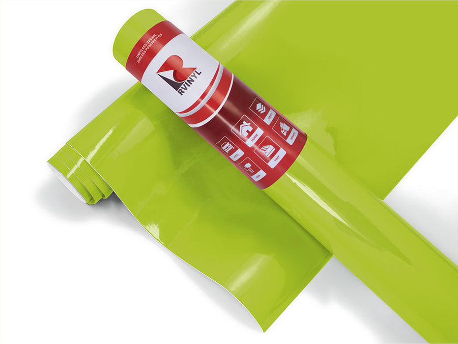 Avery Dennison SW900 Gloss Lime Green Travel Trailer Wrap Color Film