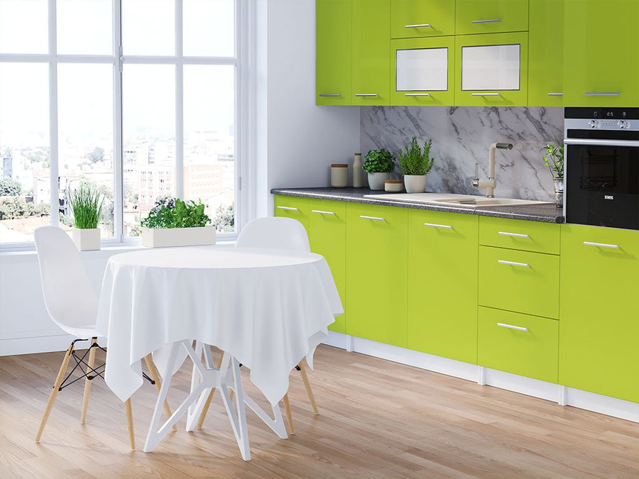 Avery Dennison SW900 Gloss Lime Green DIY Kitchen Cabinet Wraps