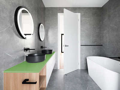 Avery Dennison™ SW900 Matte Metallic Green Apple Bathroom Countertop Wraps