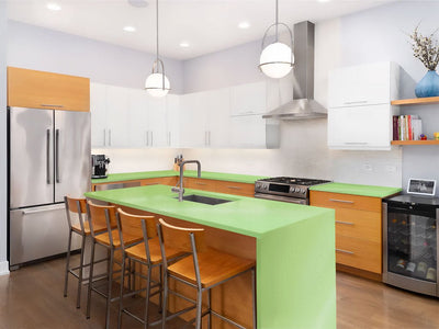 Avery Dennison SW900 Gloss Light Green Pearl Custom Kitchen Counter Wraps