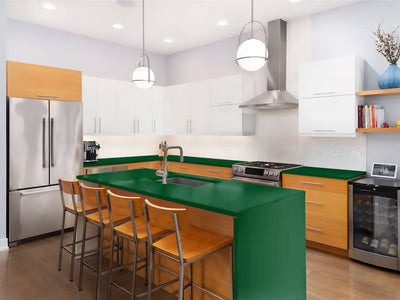 Avery Dennison SW900 Gloss Dark Green Custom Kitchen Counter Wraps