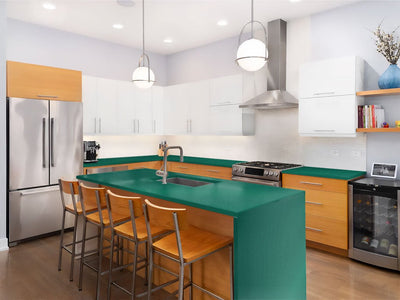 Avery Dennison SW900 Gloss Dark Green Pearl Custom Kitchen Counter Wraps