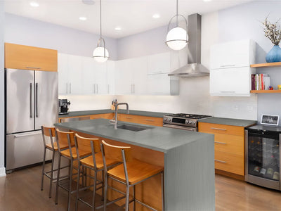 Avery Dennison SW900 Brushed Titanium Custom Kitchen Counter Wraps