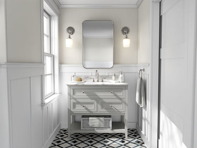 Avery Dennison SW900 Satin Silver Metallic DIY Bathroom Cabinet Wraps