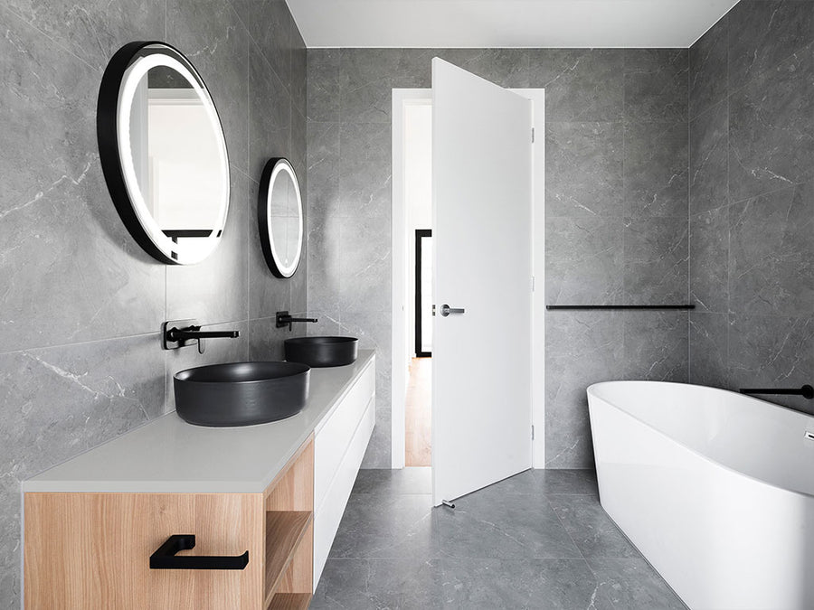 Avery Dennison™ SW900 Gloss Gray Bathroom Countertop Wraps