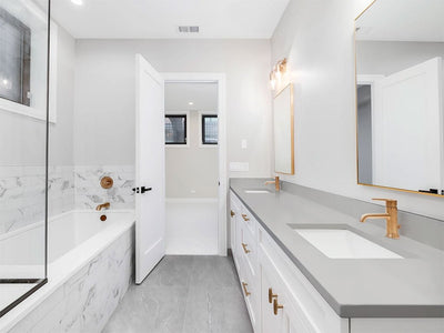 Avery Dennison SW900 Satin Gray DIY Built-In Bathroom Countertop Wraps