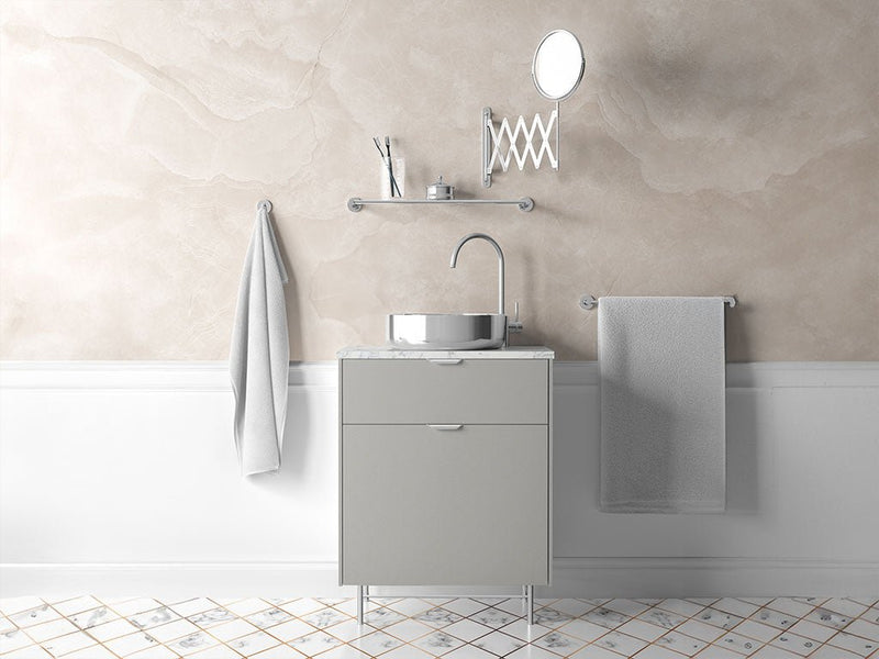 Avery Dennison™ SW900 Matte Metallic Silver Bathroom Cabinet Wraps