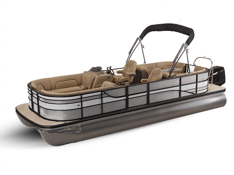 Avery Dennison SW900 Diamond Silver Pontoon Custom Boat Wrap