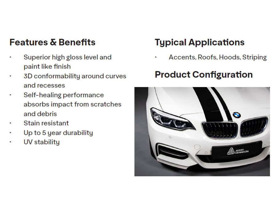 Avery Dennison neo noir Gloss Black PPF 3D Conformable Features