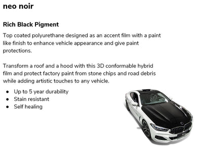 Avery Dennison Neo Noir Self Healing Black Paint Protection Film