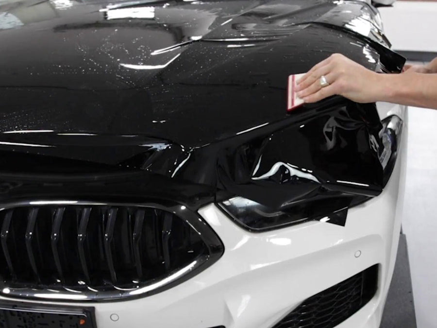 Avery Dennison neo noir Gloss Black Paint Protection Film Hood Wrap Install