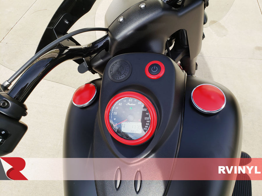 Avery SW 900 Satin Carmine Red Supreme Wrapping Film Motorcycle Speedometer Wrap