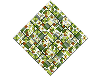 Avocado Toast Mosaic Vinyl Wrap Pattern