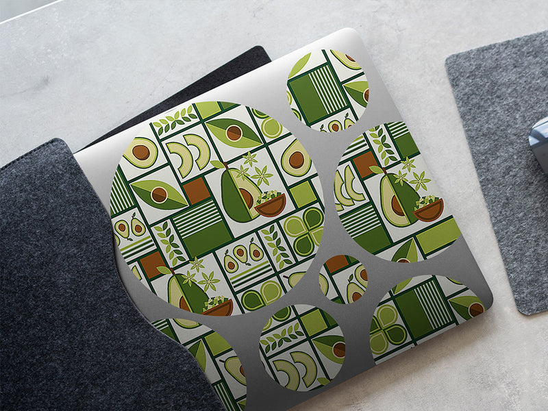 avocado toast mosaic DIY Laptop Stickers