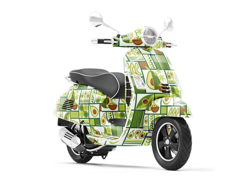 Avocado Toast Mosaic Vespa Scooter Wrap Film