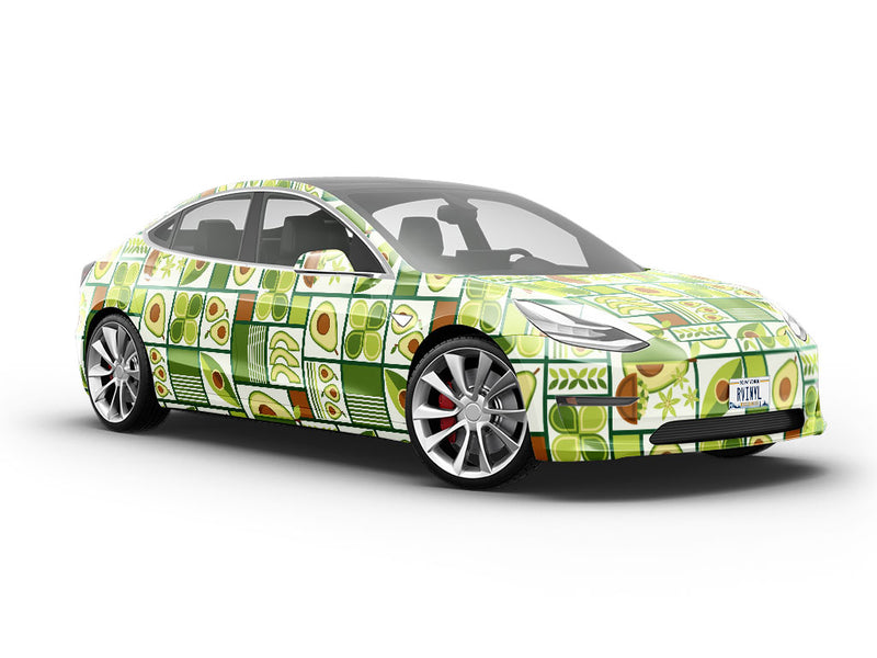 Avocado Toast Mosaic Vehicle Vinyl Wrap