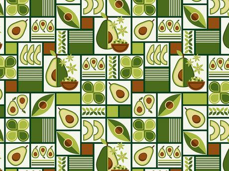 Avocado Toast Mosaic Vinyl Wrap Pattern~Rwraps Series 914 Digitally Printed Vinyl Wrap~0