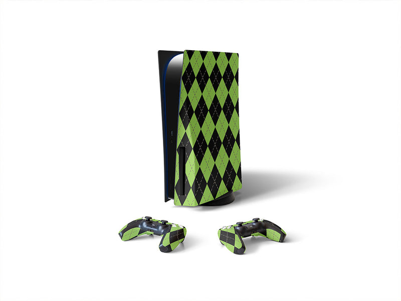 avocado tones argyle Sony PS5 DIY Skin